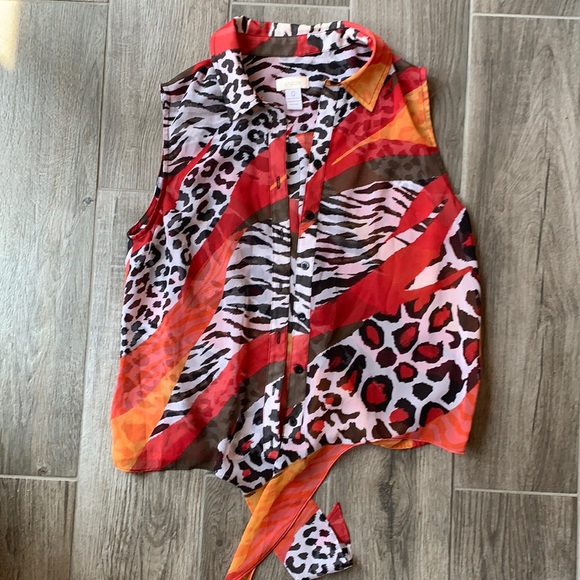 Chico’s Animal Print Vest - Picture 1 of 2